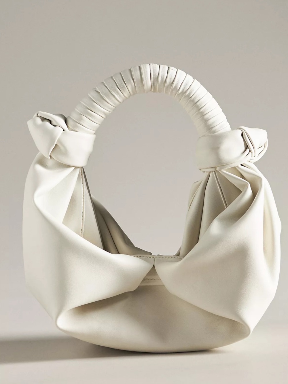 New! Simon Miller Lopsy Cream Knot-Handle Hobo Bag